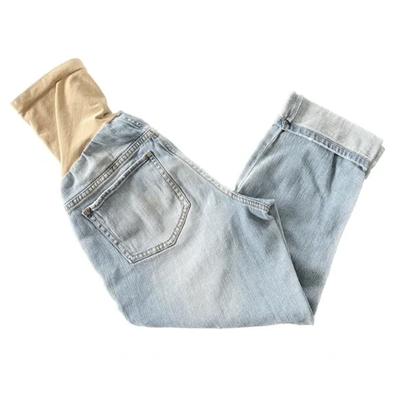 Maternity Indigo Blue Crop Jeans Size XS - Picture 1 of 4